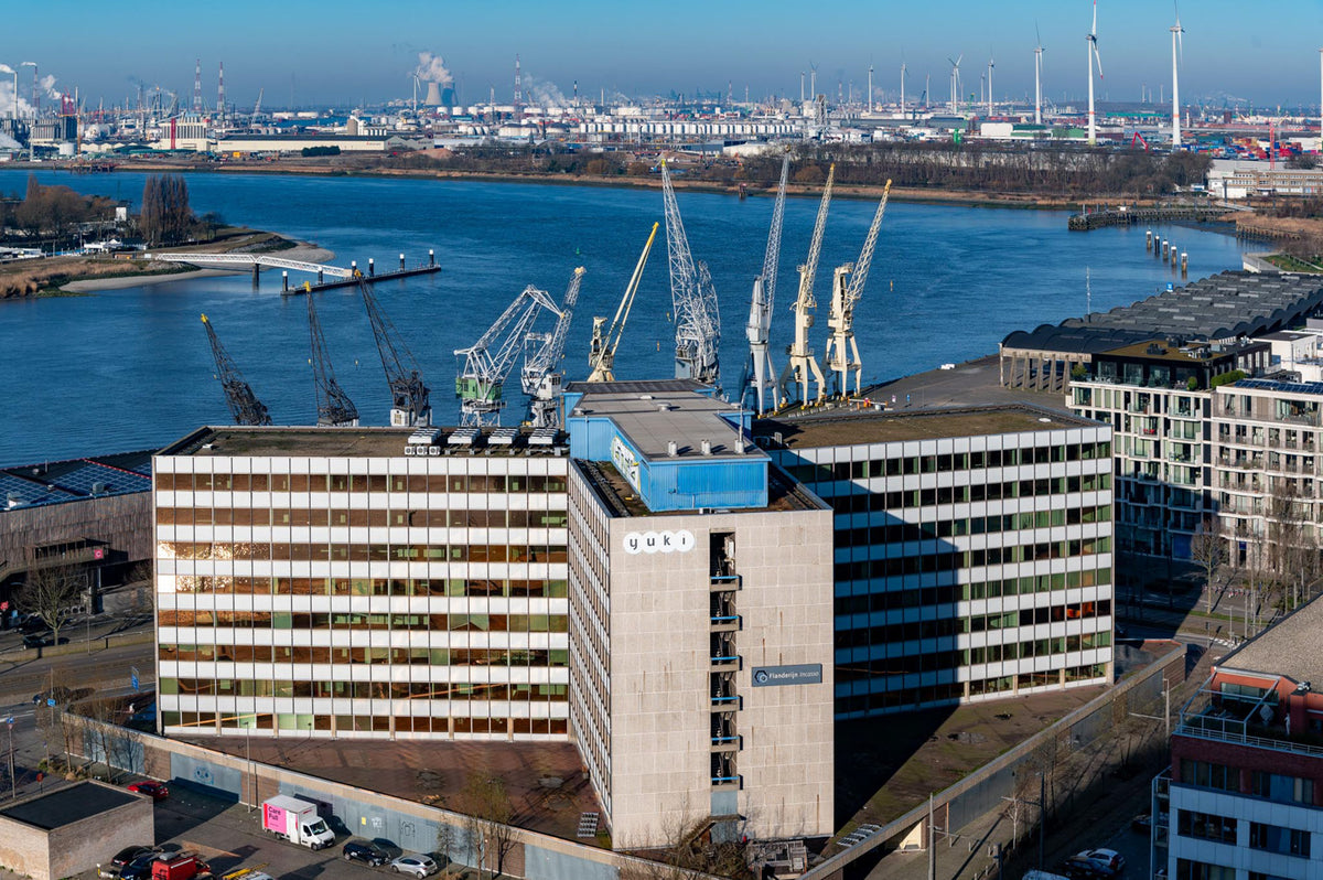 Blick auf den Hafen von Antwerpen