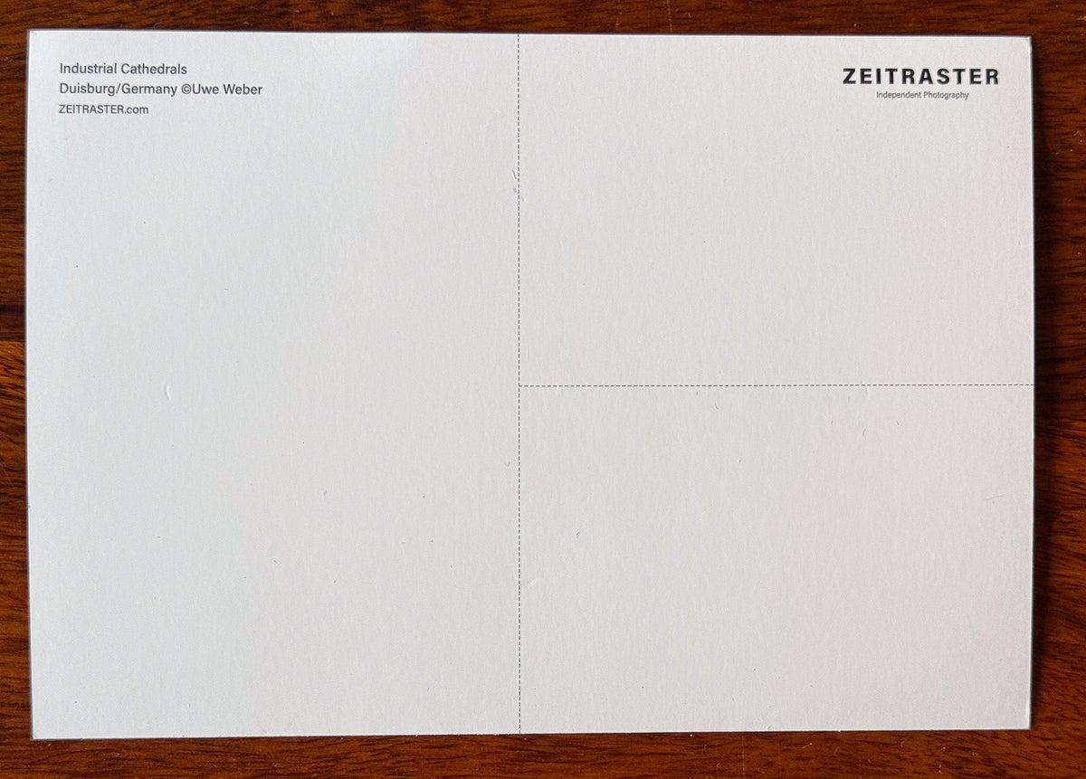 ZEITRASTER – Rückseite einer Postkarte
